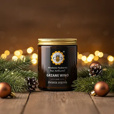 Świeczka świąteczna Grzane Wino