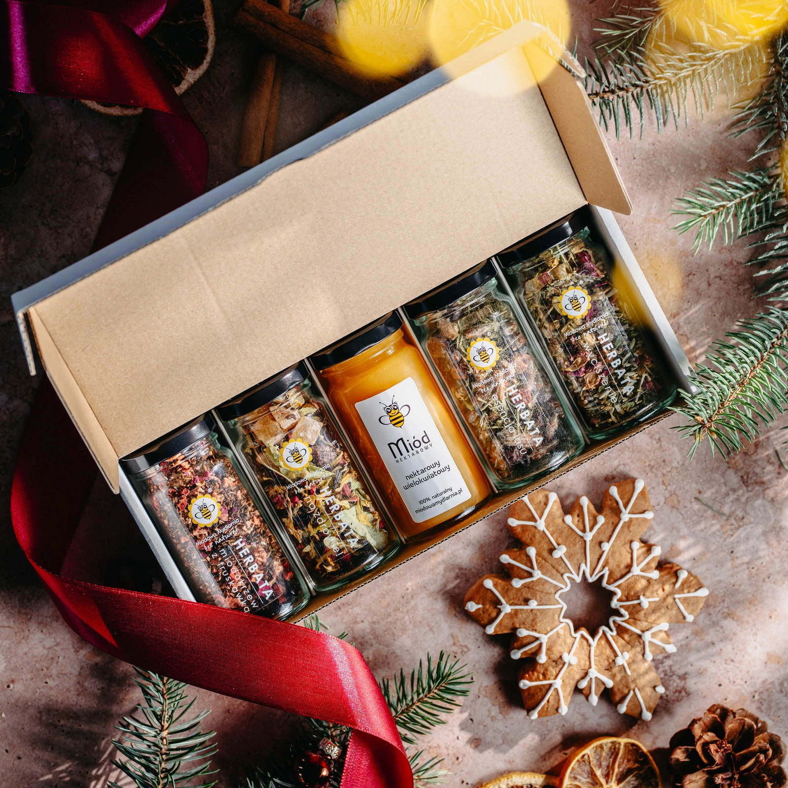 Ekskluzywny komplet herbat z miodem