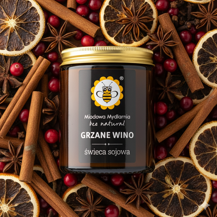 Grzane Wino - świeca z wosku sojowego