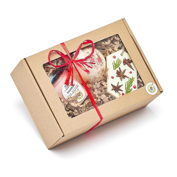 zestaw masło BUZIACZEK + półkula TRUSKAWKA + ZAWIESZKA DEKORACYJNA