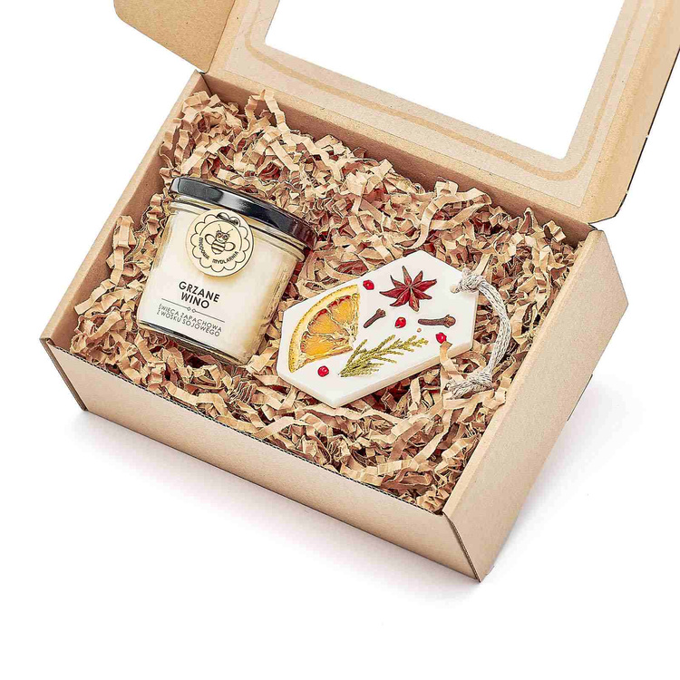 Zestaw świeca Grzane Wino + zawieszka dekoracyjna