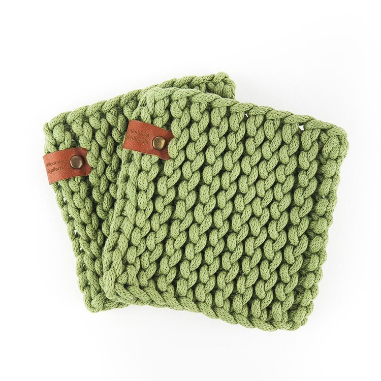 2 SERWETKI na DRUTACH zielone 13cm