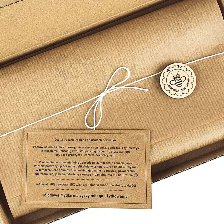 2 SERWETKI na DRUTACH zielone 13cm