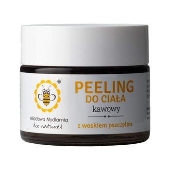 KAWOWY peeling do ciała z woskiem pszczelim MAŁY