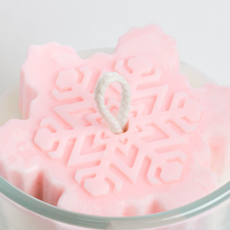 Gwiazda Różowa - bezzapachowa świeca sojowa