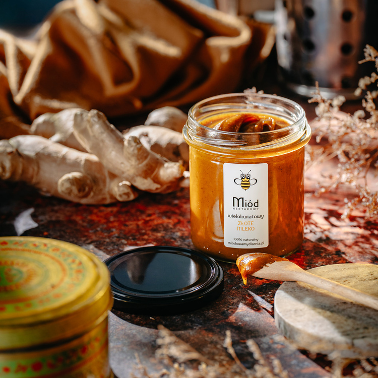Złote Mleko - miód z kurkumą i przyprawami 400g
