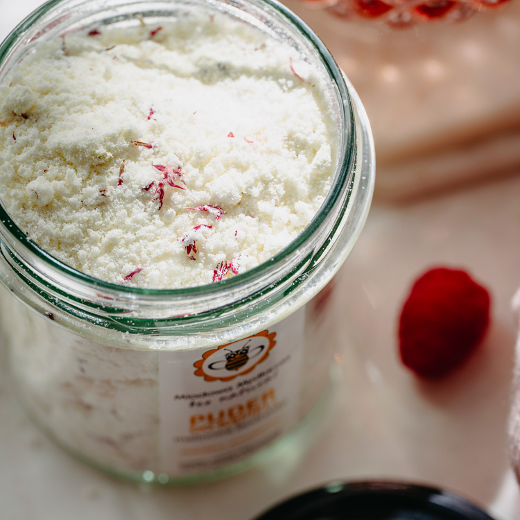 Malinowa Landrynka - puder do kąpieli