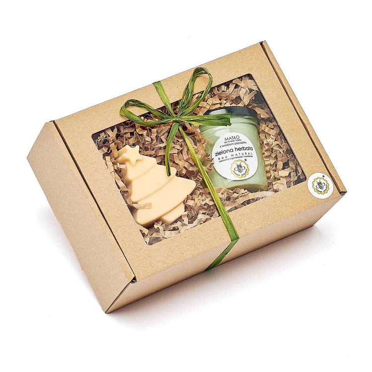 zestaw mydło CHOINKA + masło ZIELONA HERBATA
