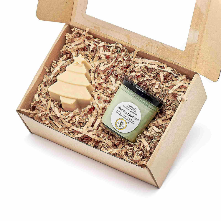 zestaw mydło CHOINKA + masło ZIELONA HERBATA