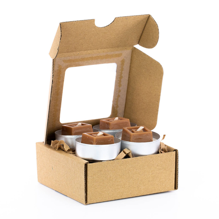 Tealights Brownie - podgrzewacze zapachowe z wosku sojowego i pszczelego