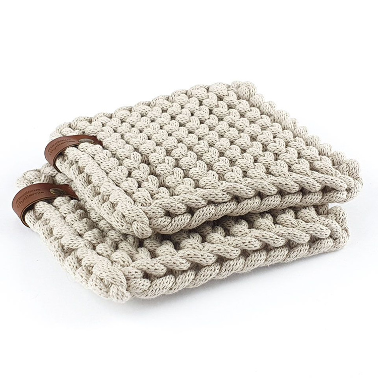 2 SERWETKI na DRUTACH beżowe 10cm