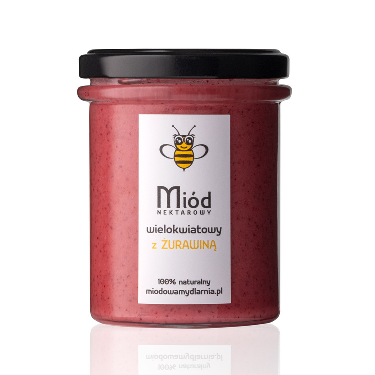 Miód nektarowy wielokwiatowy z żurawiną 260g