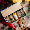 Zestaw Herbat z Miodem Wielokwiatowym - box prezentowy z czerwoną kokardką