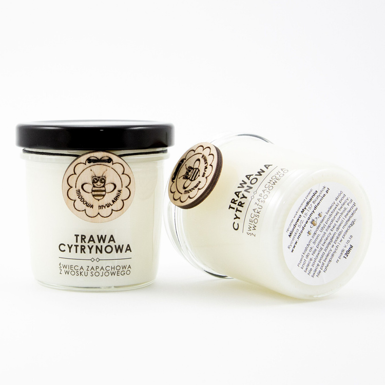Trawa Cytrynowa - świeca z wosku sojowego