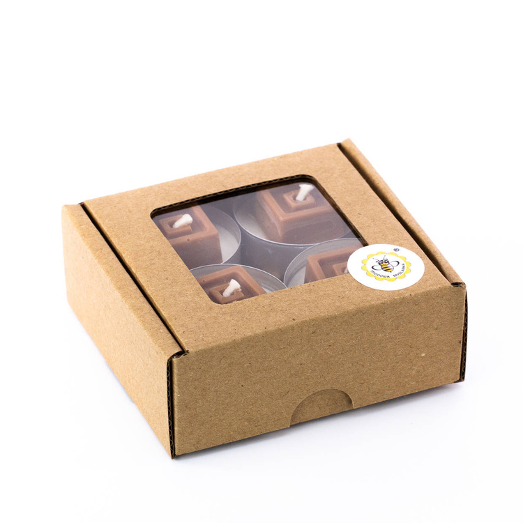 Tealights Brownie - podgrzewacze zapachowe z wosku sojowego i pszczelego