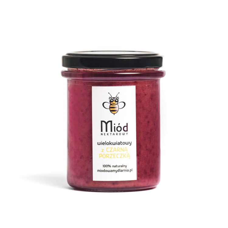 Miód z czarną porzeczką - nektarowy wielokwiatowy 260g