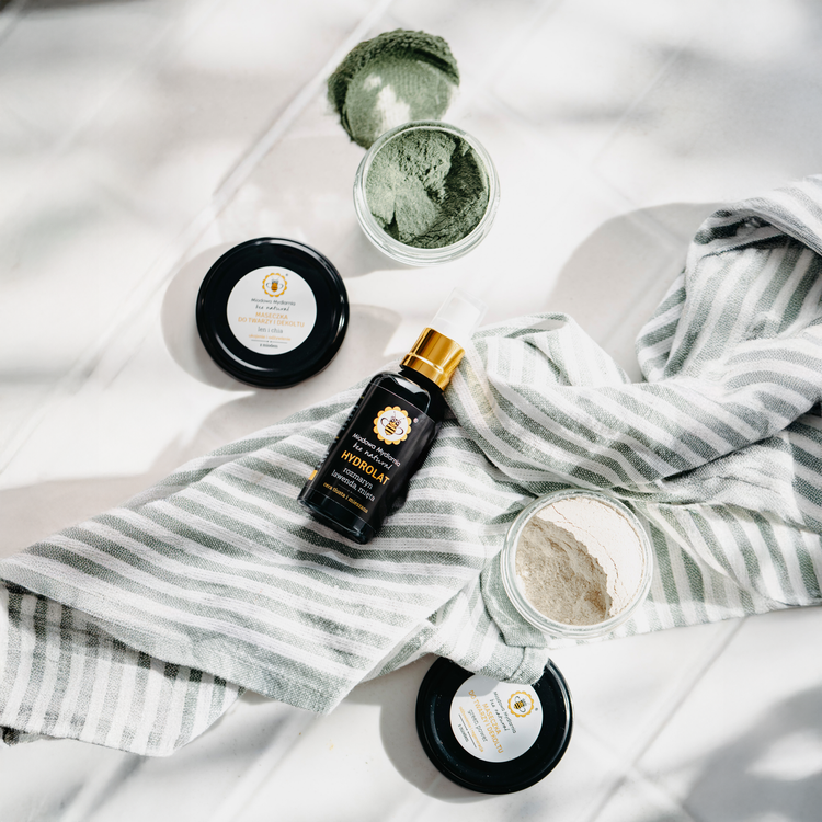 Dwie maseczki do wyboru + Hydrolat Rozmaryn, Lawenda, Mięta GRATIS