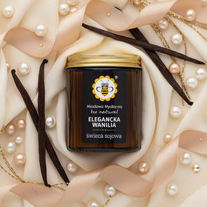 Elegancka Wanilia - świeca z wosku sojowego