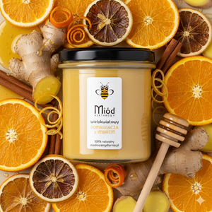 Miód z Pomarańczą i Imbirem - 400g