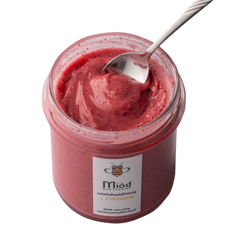 Miód nektarowy wielokwiatowy z żurawiną 260g