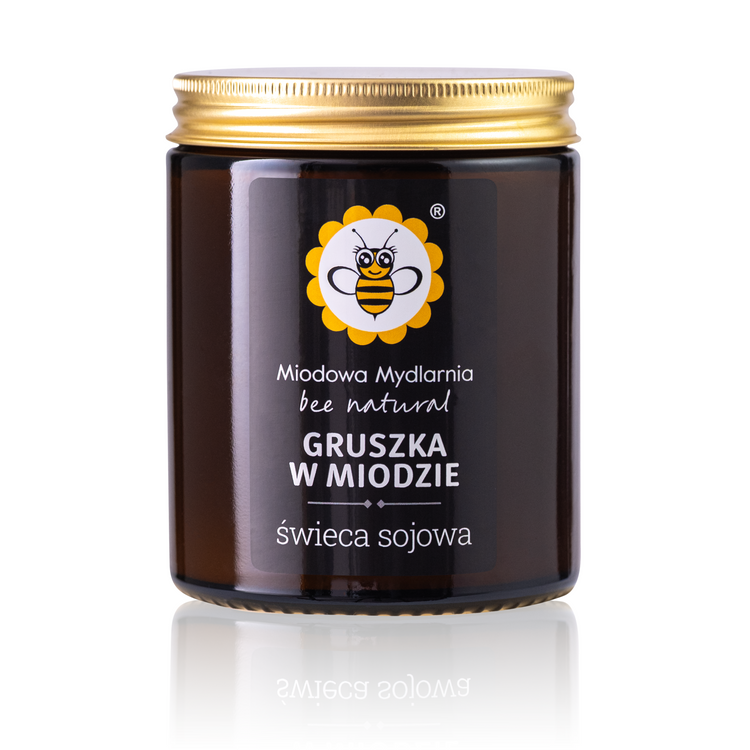 Gruszka w Miodzie - świeca z wosku sojowego