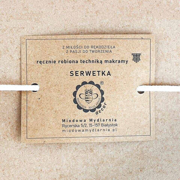 2 SERWETKI MAKRAMA  jasnoszare