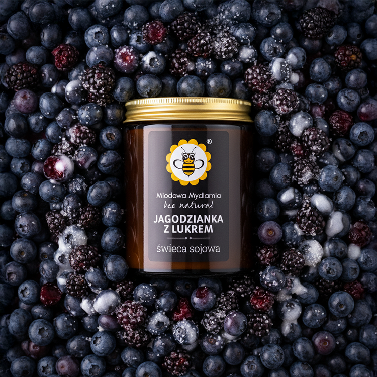 Jagodzianka z Lukrem - świeca z wosku sojowego