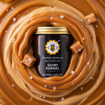 Słony Karmel - świeca z wosku sojowego