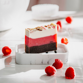 Kakaowe z Miodem Malinowym i Olejem Ryżowym - mydło naturalne