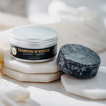 Miodowo-Węglowy - szampon w kostce oczyszczający