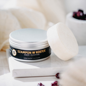 Miód i Żurawina - szampon w kostce do włosów suchych i normalnych