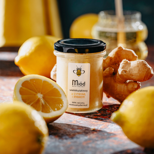Miód z cytryną i imbirem - wielokwiatowy 260g