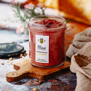 Miód z żurawiną - nektarowy, wielokwiatowy 400g