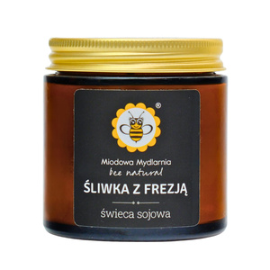 Śliwka z Frezją - świeca z wosku sojowego