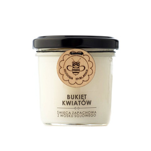 Bukiet Kwiatów - świeca z wosku sojowego