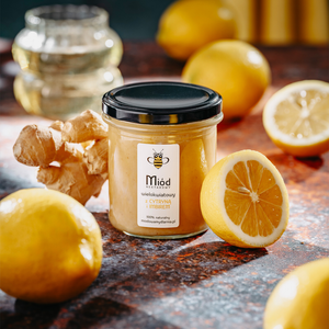 Miód z cytryną i imbirem  - wielokwiatowy, 400g