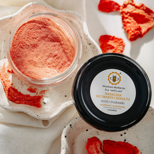 Miód i Truskawki -wygładzająca maseczka do twarzy i dekoltu