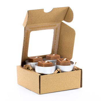 Tealights Brownie - podgrzewacze zapachowe z wosku sojowego i pszczelego