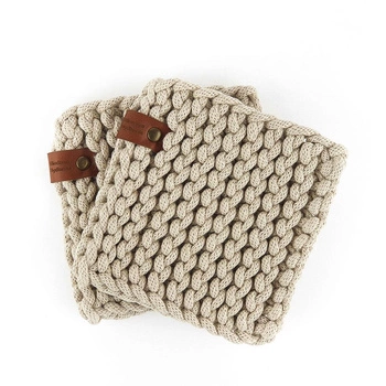 2 SERWETKI na DRUTACH beżowe 10cm