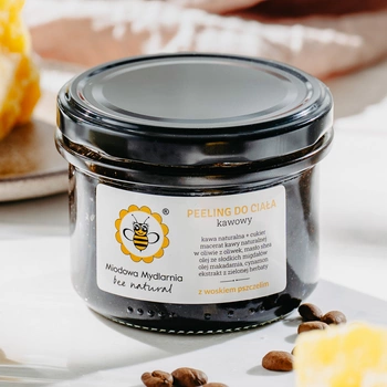 Kawowy - peeling do ciała z woskiem pszczelim